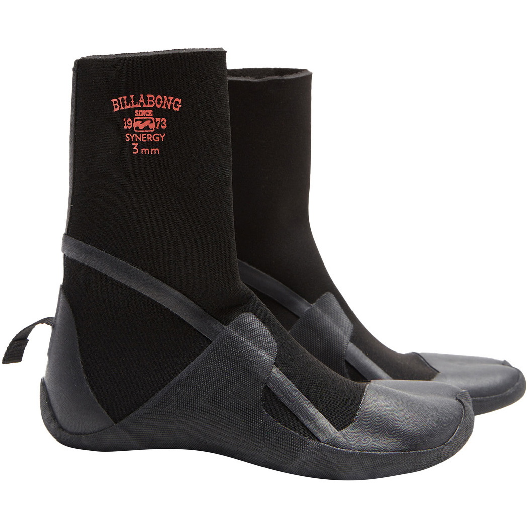 2025 Billabong Womens Synergy 3mm Hidden Split Toe Wetsuit Boots ABJWW00102 - Nero